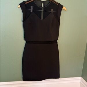 Express Little Black Dress with Sheer Mesh Detail – Size 0